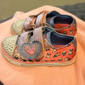 Sketchers crystal star pug light up sneakeres🐶